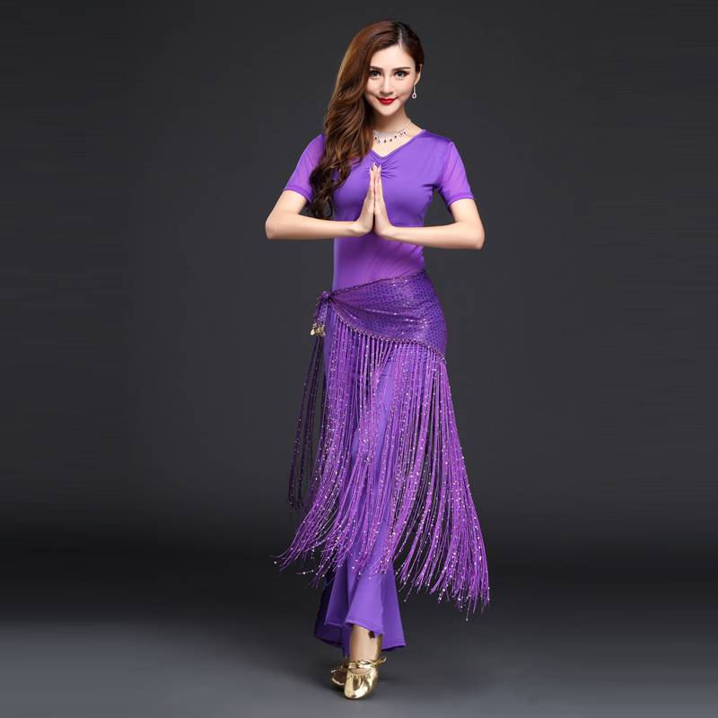 Purple long-flow ass towels
